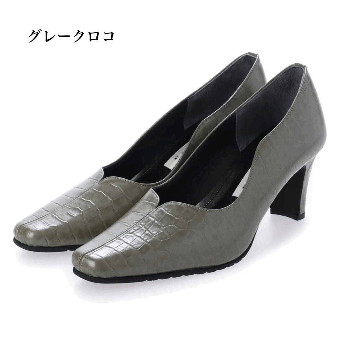 6.5cm leather design high heels