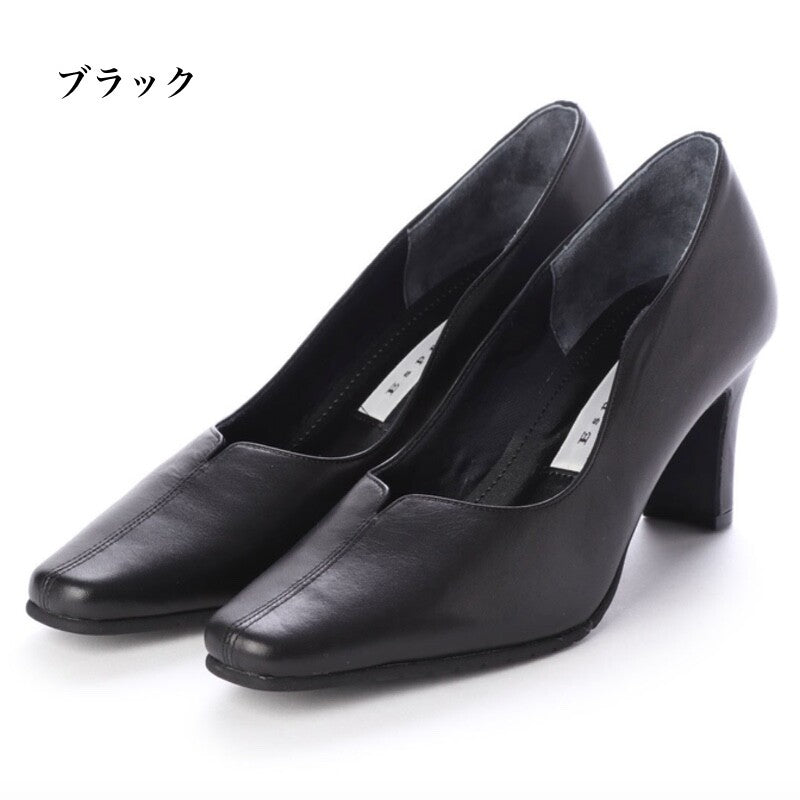 6.5cm leather design high heels