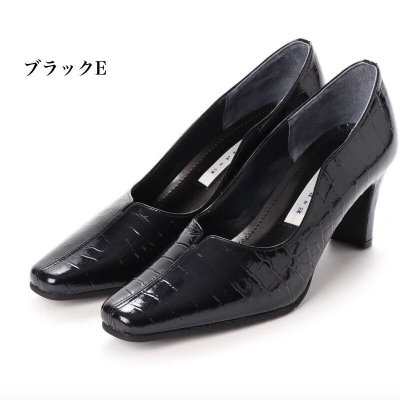 6.5cm leather design high heels
