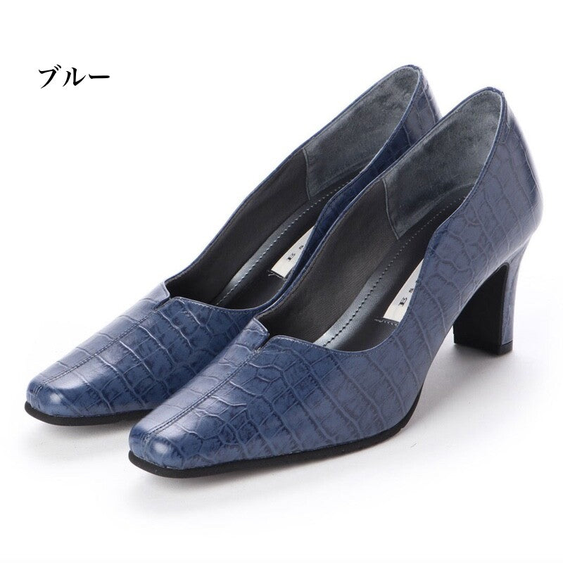 6.5cm leather design high heels