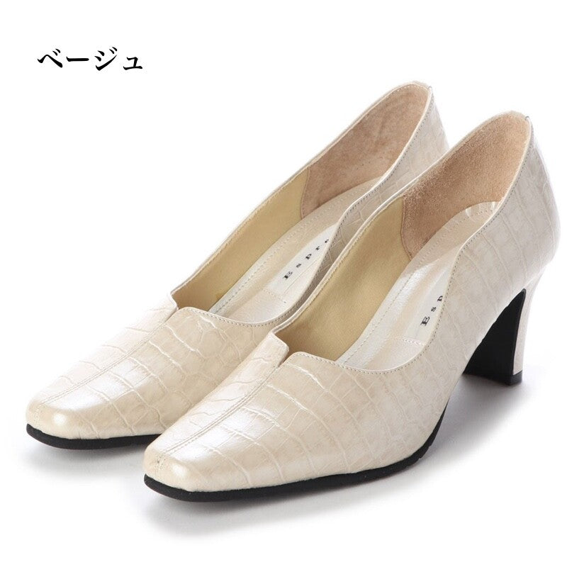 6.5cm leather design high heels
