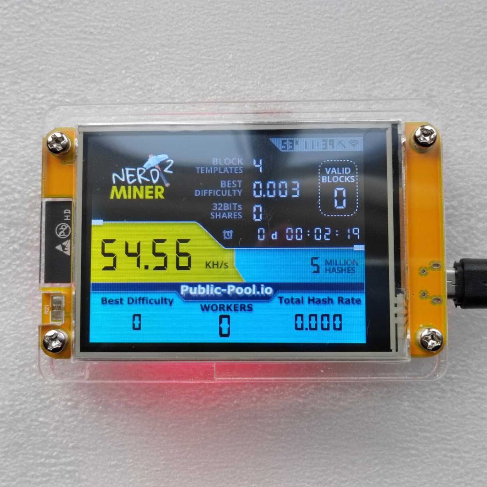 NerdMiner V2 Solo比特幣礦機